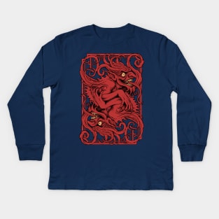 Devil Card Kids Long Sleeve T-Shirt